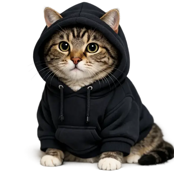 Kapüşonlu Kedi & Köpek Sweatshirt